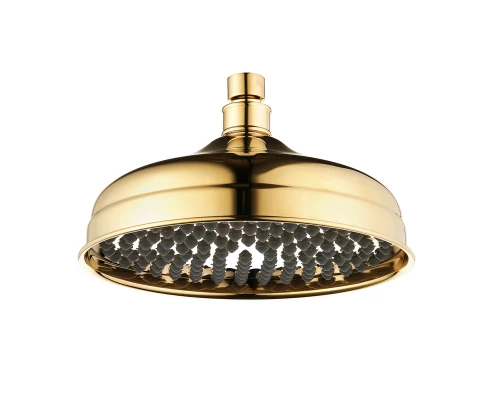 Лейка душевая верхняя, круглая, диаметр 204 мм., золото. LEMARK