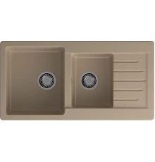 GRANFEST Мойка композит PRACTIK GF-P--980KL  2 чаши с  крылом 980*510 мм  песочный  арт.GF-