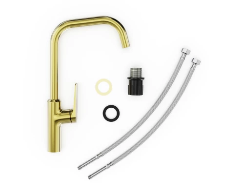 Смеситель для кухни TOKITO KIN брашированное золото (TOK-KIN-1013)