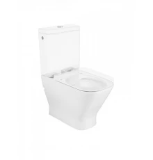 GAP CLEAN RIM Чаша унитаза приставного c безободковым смывом, двойной выпуск, белая. ROCA