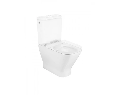 GAP CLEAN RIM Чаша унитаза приставного c безободковым смывом, двойной выпуск, белая. ROCA