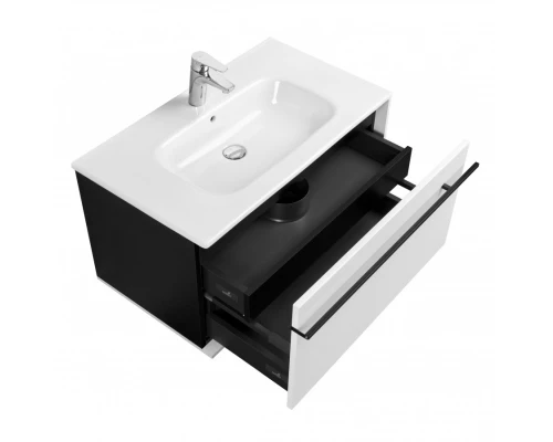 ANETO Тумба под раковину VICTORIA-N UNIK 80, белый глянец, ROCA