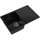GRANFEST Мойка композит QUADRO GF-Q--780L  чаша с крылом 780*500 мм  черный арт.GF-