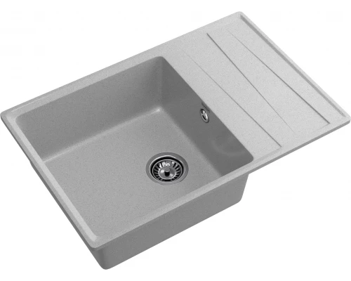 GRANFEST Мойка композит LEVEL, GF-LV-760L, чаш+кр 760*500, серый