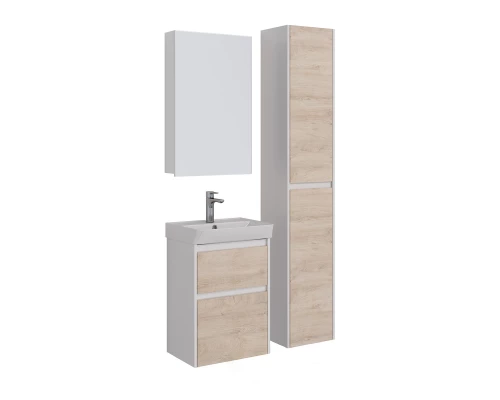 Тумба Lemark COMBI 50 см под 1 раковину, подвесная/напольная, 2 ящика, цвет фасада: Дуб кантри, цвет