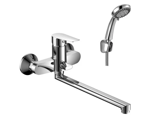 S35 Смеситель для ванны, плоск.пов.излив 350мм, р/ОД, хром, ROS, S35-33