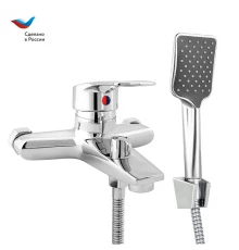 ПРОРАБ Смеситель для ванны с коротким изливом.одноручный.Дивертор поворотный, СЛАВЕН, Ц33