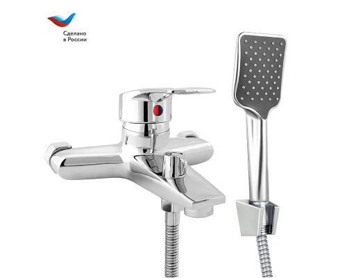 ПРОРАБ Смеситель для ванны с коротким изливом.одноручный.Дивертор поворотный, СЛАВЕН, Ц33