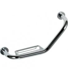 Поручень Nofer для ванн загнутый с мыльницей 400 мм Siena, шт