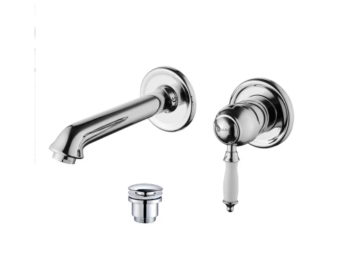 Villa Смеситель для раковины, монолит.излив181мм встраивамемый, р/ОД, хром, LM, LM4826C