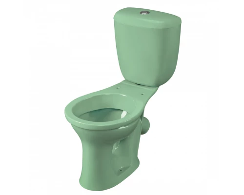 Унитаз-компакт Виктория косой выпуск, н/п., кноп. арматурой и сиденьем полипропилен, салатовый SANTE