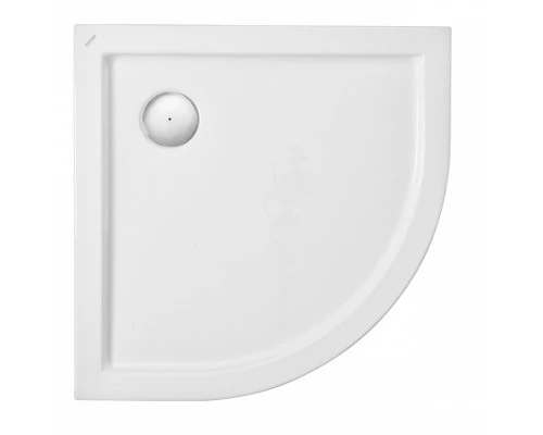 ПАЛЕРМО Поддон акриловый четверть круга 80Х80 белый (сифон, регулируемые ножки)
