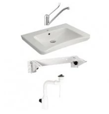 Комплект (Раковина МГН, крепление ручной регулировки, смеситель, сифон), шт