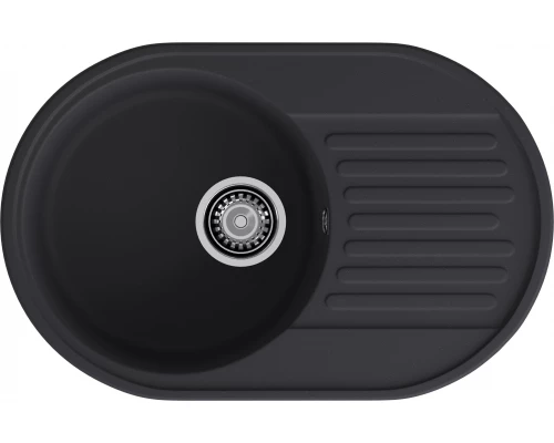 GranFest QUARZ (ECO-18) Мойка чаша+кр 740*480 (черный)