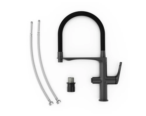 Смеситель для кухни TOKITO MITSUISHI вороненая сталь (TOK-MIT-1012GM)