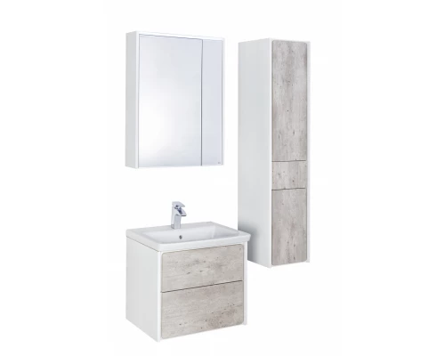 RONDA Зеркальный шкаф 60, бетон/белый глянец, ROCA