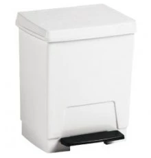 Контейнер для мусора пластиковый белый 23 л.с педалью