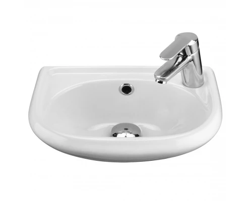БРИЗ Умывальник мини 40*27(П), хром.кольцо, с крепл. САНТЕК