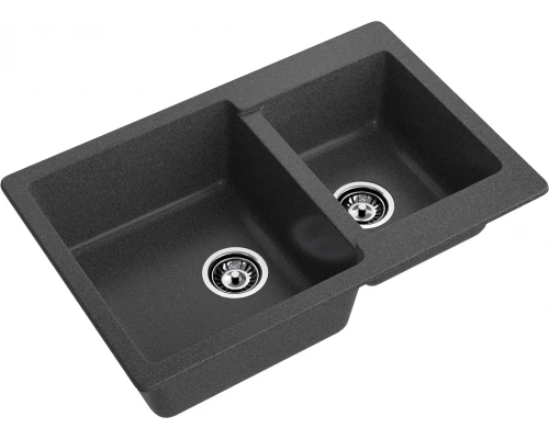 GRANFEST Мойка композит PRACTIK GF-P--780K  2 чаши 780*510 мм графит арт.GF-
