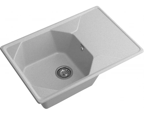 GRANFEST Мойка композит UNIQUE, GF-U-740L, чаш+кр 740*500, серый