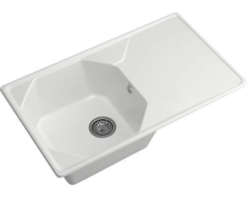 GRANFEST Мойка композит UNIQUE, GF-U-840L, чаш+кр 840*500, иней