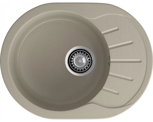 GRANFEST Мойка композит RONDO GF-R--580L  чаша с крылом 579*445мм  топаз арт.GF-