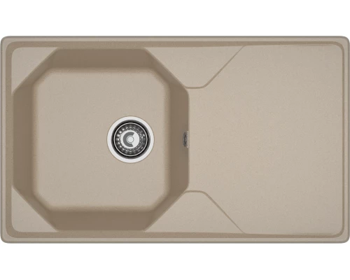 GRANFEST Мойка композит UNIQUE, GF-U-840L, чаш+кр 840*500, песочный