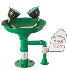 Аварийная рокавина для промывки глаз из полипропилена настольная с пусковым рычагом SC410