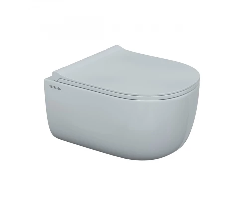 Унитаз подвесной EGO Real Rimless, сиденье дюропласт Toma Slim SO, микролифт, быстросъем, белый, BER