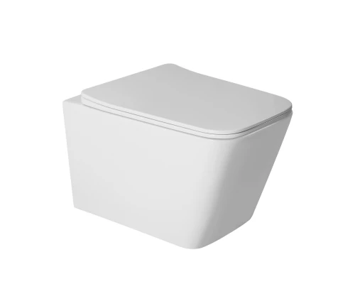 Унитаз подвесной SIGMA Rimless, сиденье дюропласт, микролифт, быстросьем, белый, BERGES