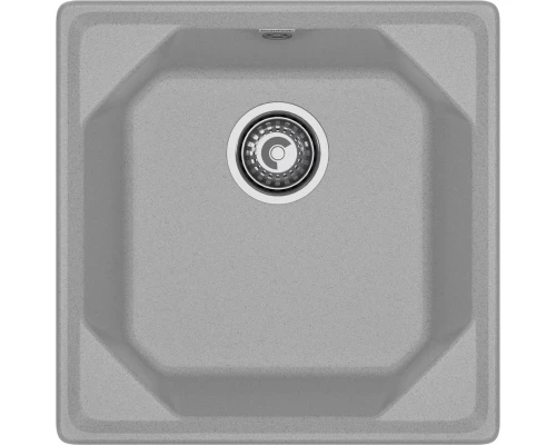 GRANFEST Мойка композит UNIQUE, GF-U-500, 1-чаша 500*500, серый