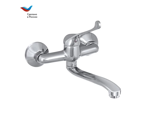ХИРУРГ Смеситель для мойки настенный, локтевой, одноручный, СЛАВЕН, Х24