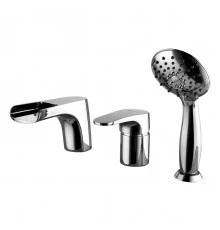 Shift Смеситель для ванны, на борт 3отв. с изливом 130мм, р/ОД, хром, LM, LM4345C