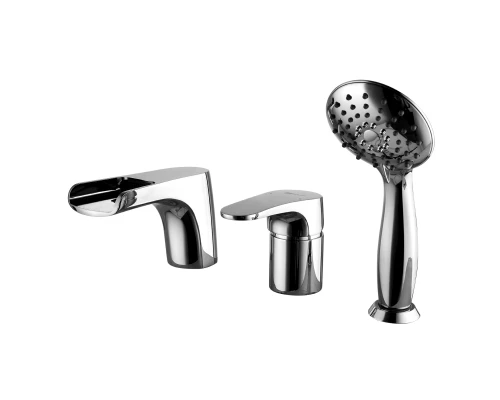 Shift Смеситель для ванны, на борт 3отв. с изливом 130мм, р/ОД, хром, LM, LM4345C