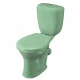 Унитаз-компакт Виктория косой выпуск, н/п., кноп. арматурой и сиденьем полипропилен, салатовый SANTE
