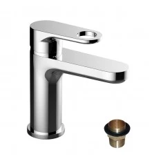 RS33 Смеситель для раковины, монолит.излив 100мм, р/ОД, хром, ROS, RS33-11U