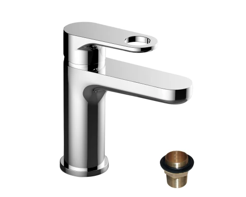 RS33 Смеситель для раковины, монолит.излив 100мм, р/ОД, хром, ROS, RS33-11U