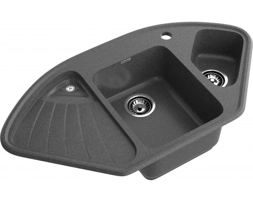 GRANFEST Мойка композит CORNER  GF-C--1040E угловая 1039*560мм  графит арт.GF-