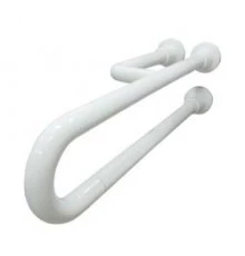 Поручень полукруглый неподвижный с тремя точками опоры 600 мм алюминий покрытый нейлоном