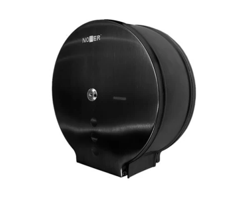 Диспенсер для туалетной бумаги круглый из нержавеющей стали черный