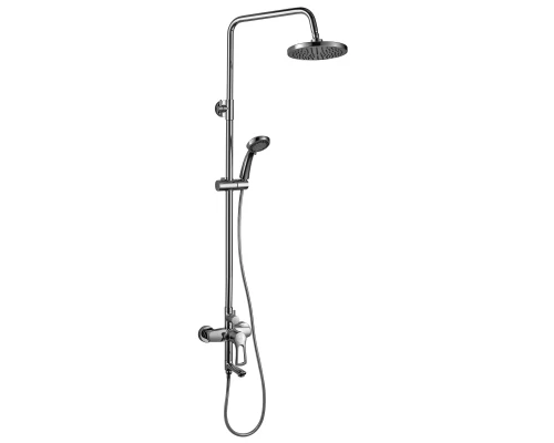 T40 Смеситель для ванны-душа, пов.излив 97мм с верх.лейкой 'Троп.дождь', р/ОД, хром, ROS, T40-46