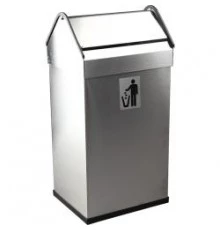 Контейнер для мусора металлический из окрашенной  оцинкованной стали. Серый