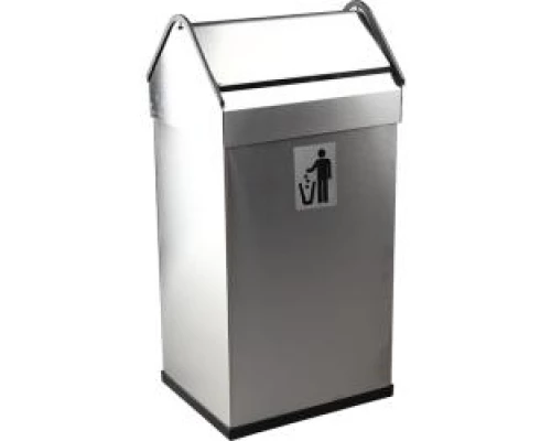 Контейнер для мусора металлический из окрашенной  оцинкованной стали. Серый