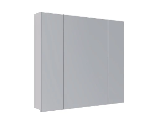 Шкаф зеркальный Lemark UNIVERSAL 90х80 см 3-х дверный, цвет корпуса: Белый глянец