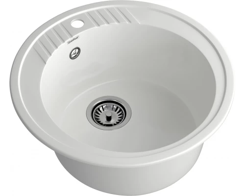 GRANFEST Мойка композит RONDO GF-R--520   D=520 мм   иней   арт.GF-