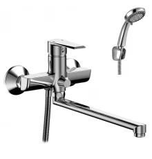 RS28 Смеситель для ванны, плоск.пов.излив 350мм, р/ОД, хром, ROS, RS28-33