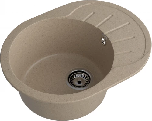 GRANFEST Мойка композит RONDO GF-R--580L  чаша с крылом 579*445мм  песочный арт.GF-