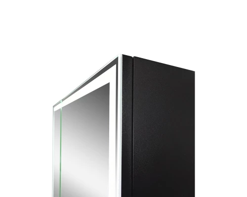 Зеркало-шкаф Mirror Box black Led 1000х800