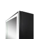 Зеркало-шкаф Mirror Box black Led 1000х800