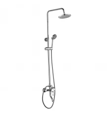 DR21 Смеситель для ванны-душа, пов.излив 116мм верх.лейка 'Троп.дождь', р/ОД, хром, DR, DR21071